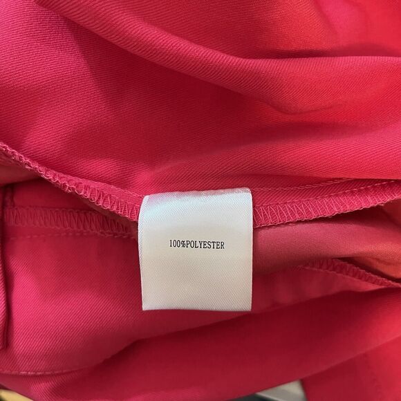 AmyLynn Alice High‎ Waist Straight Wide Leg Pant Trouser Size L Pink NEW W/Tags - Picture 9 of 9